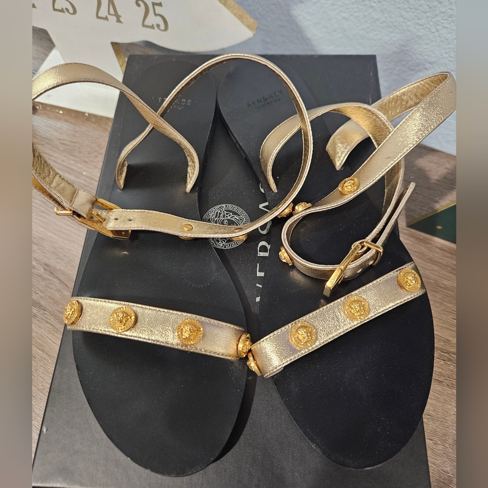 Versace Gold Tribute Collection Women's Sandals